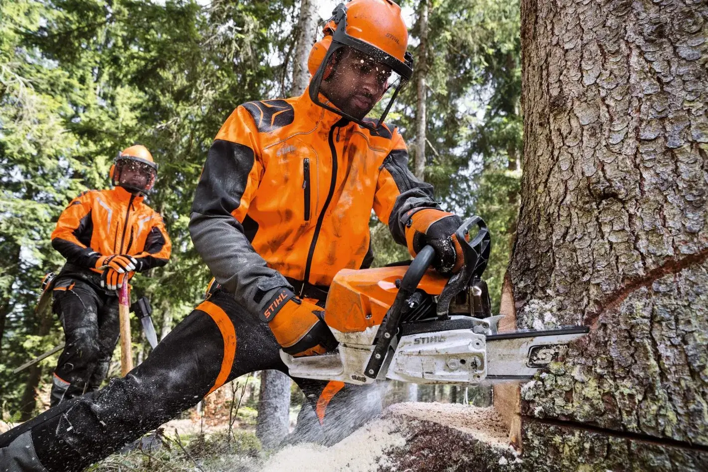 Griffes d'abattage et poignée de la Stihl MS 462 C-M