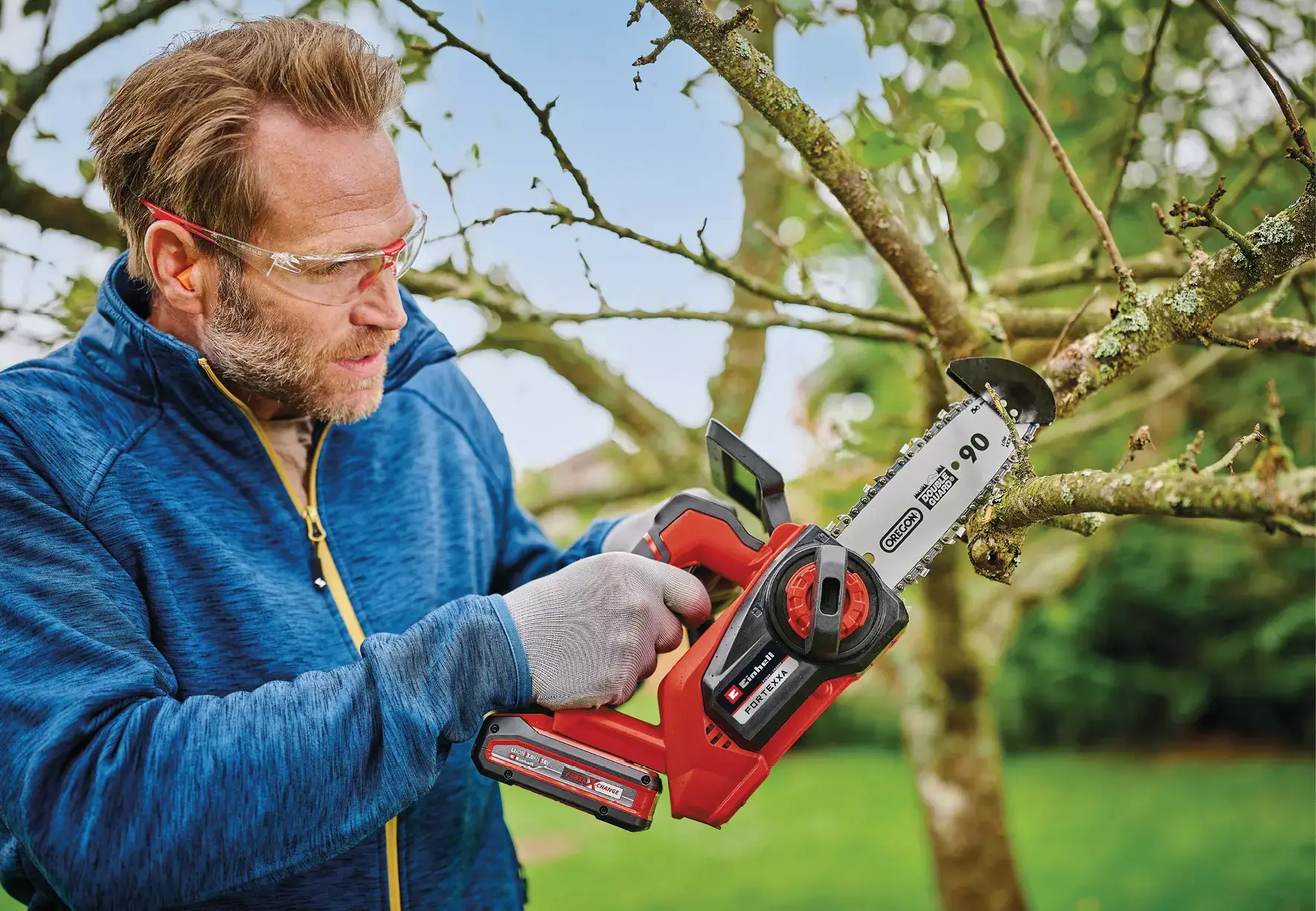 Einhell FORTEXXA 18/20 TH vue de profil avec sa poignée supérieure