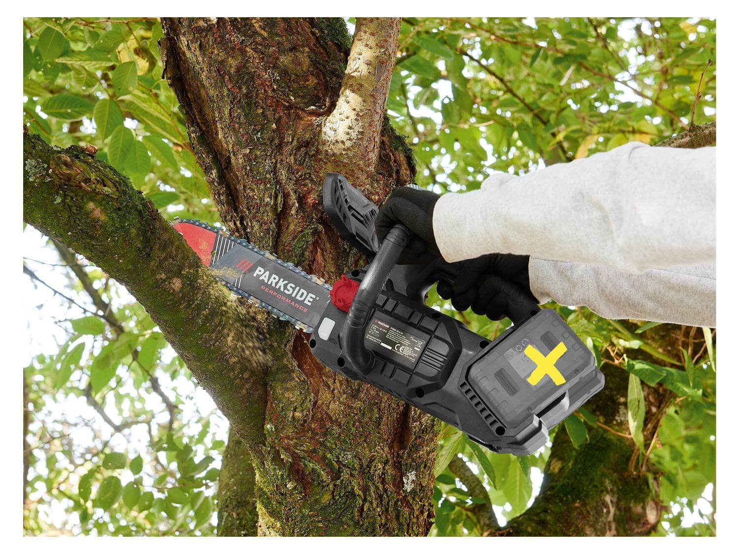 Moteur brushless et poignées rapprochées de la Parkside PPAKS 40-Li A1