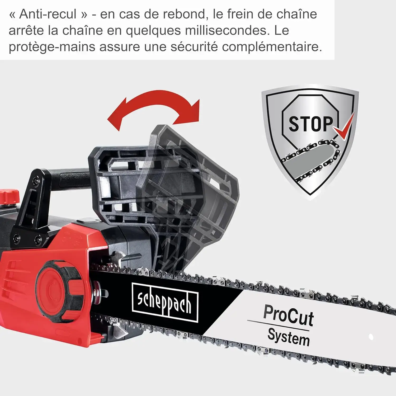 Guide ProCut et chaîne 3/8 pouce de la tronçonneuse Scheppach CSE2700