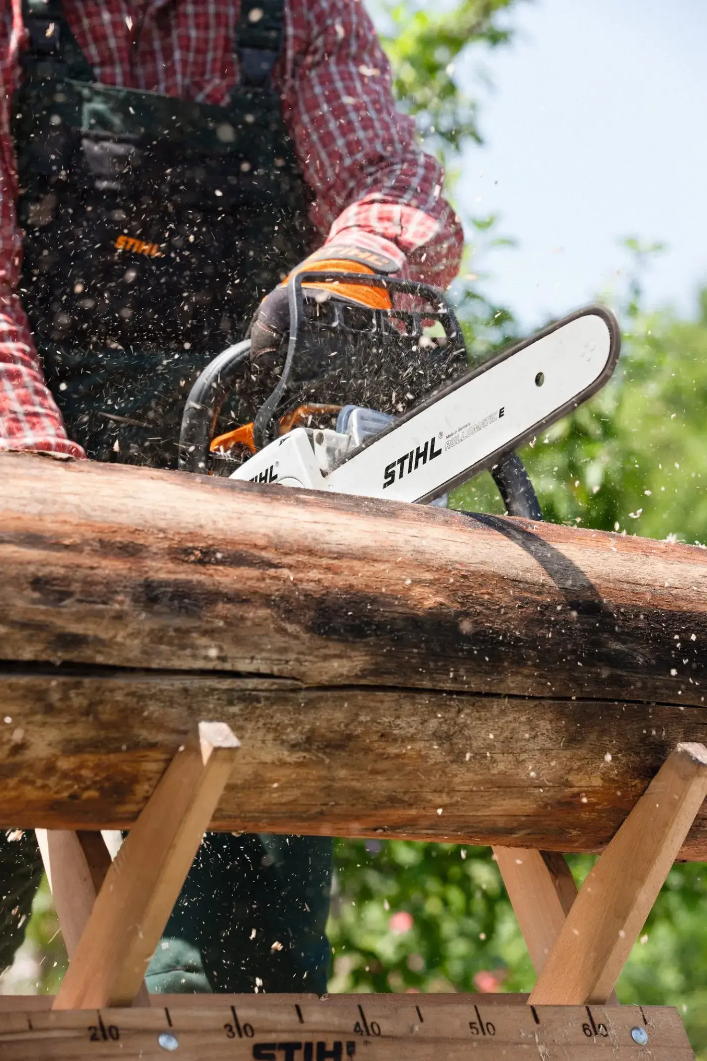 Molette de tension et filtre de la Stihl MS 231 C-BE