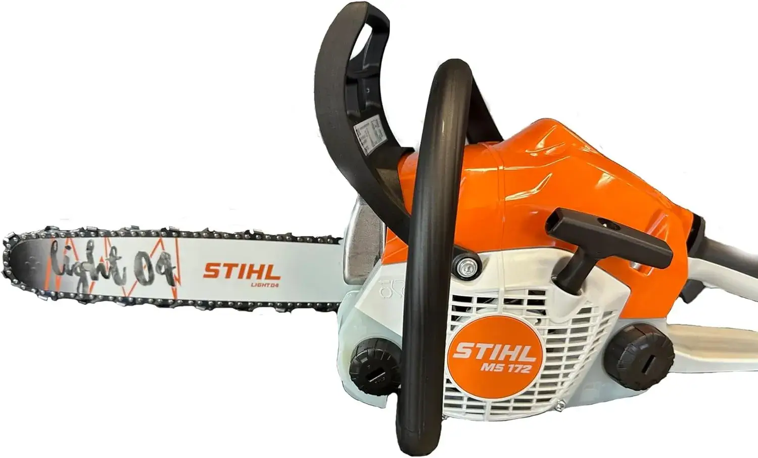 Profil de la Stihl MS 172 et de son carter