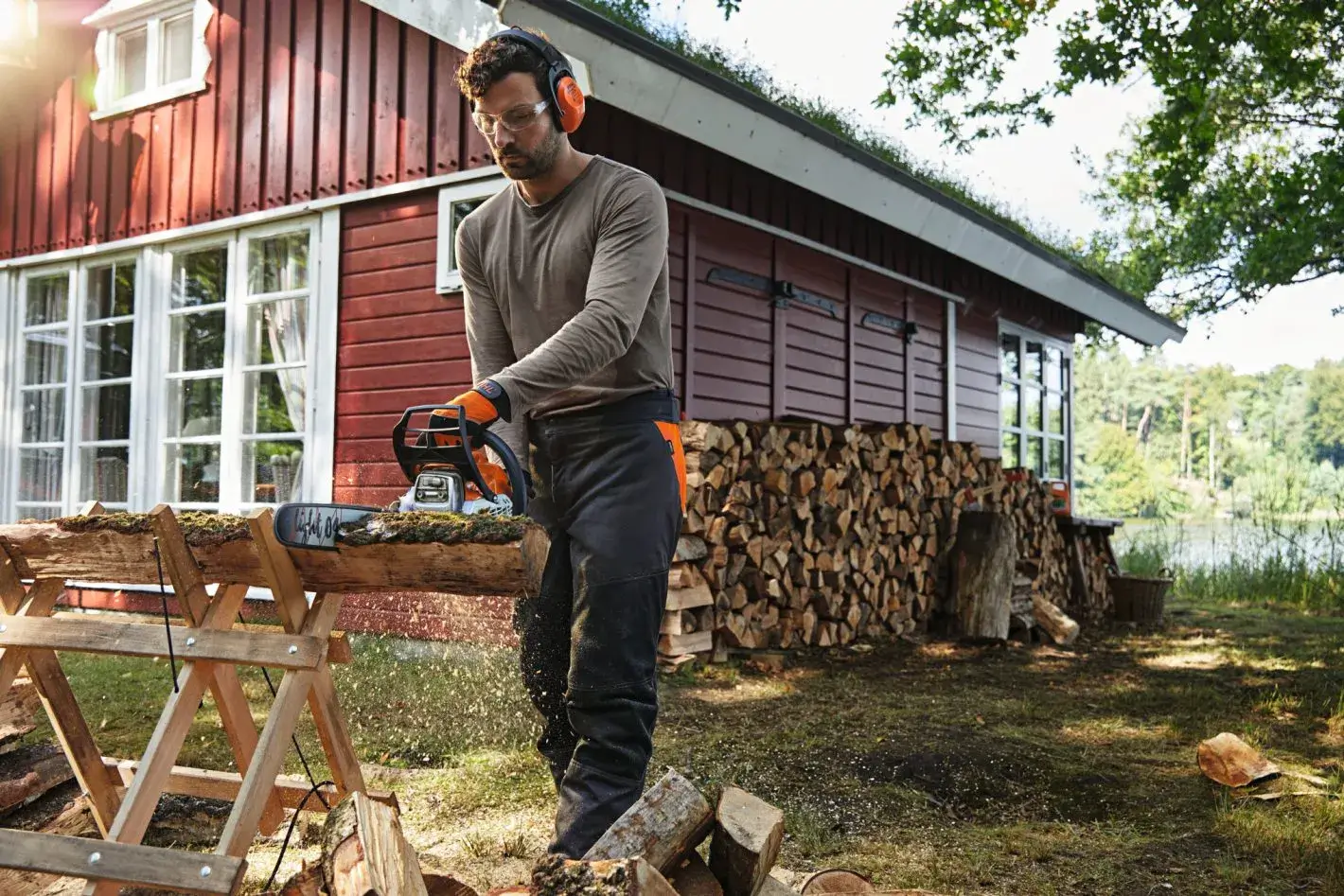 Tendeur de chaîne latéral à écrou de la Stihl MS 182
